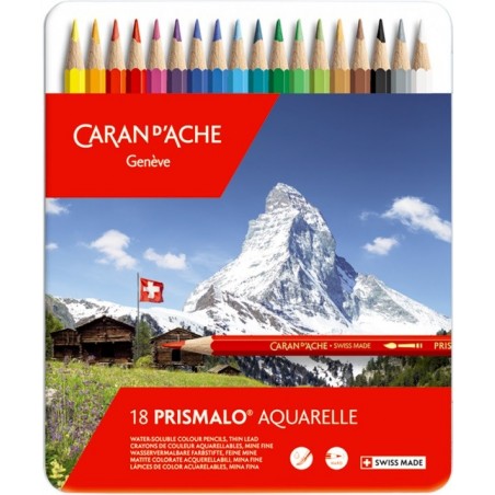 Caran D'ache PRISMALO 18 Pastelli Acquerellabili scatola metallo