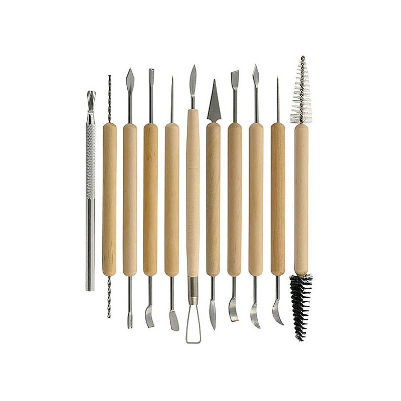 Set di 11 attrezzi per ceramica