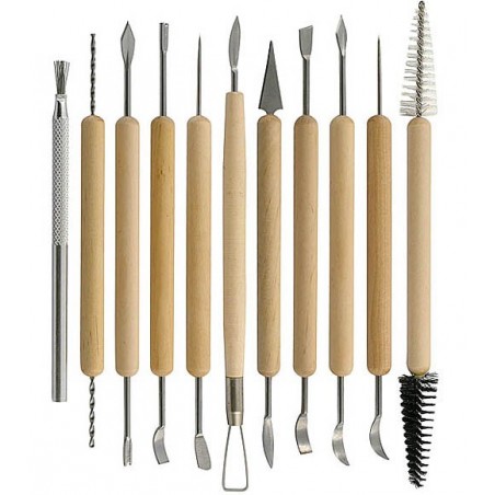 Set di 11 attrezzi per ceramica