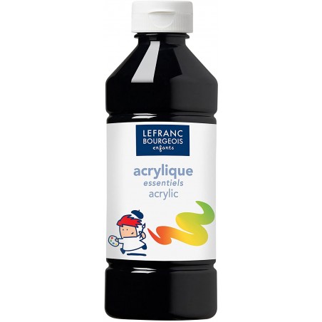 L&B Colori acrilici flacone da 500 ml Nero