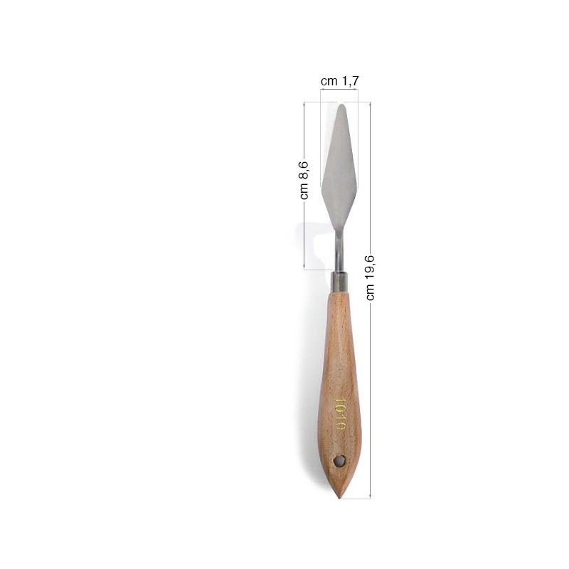 Spatola per pittura in metallo, modello 1010, manico in legno Spatola per pittura in metallo, modello 1010, manico in legno
