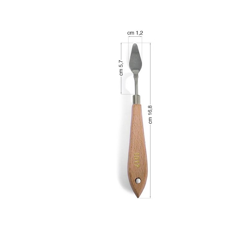Spatola per pittura in metallo, modello 1017, manico in legno