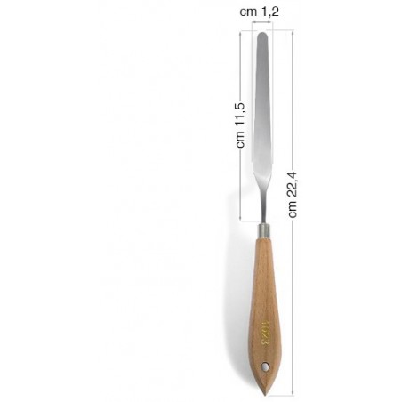 Spatola per pittura in metallo, modello 1023, manico in legno