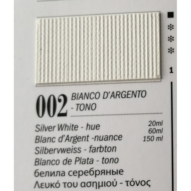 Ferrario Colori olio Van Dyck 20 ml - 02 Bianco argento