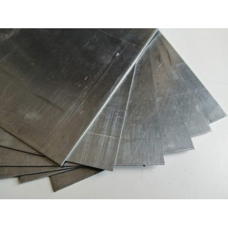 Lastra di zinco 12x16 cm con pellicola di protezione