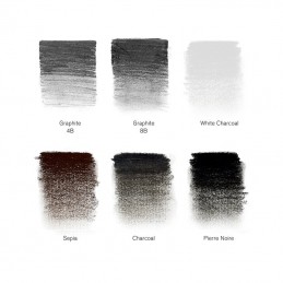 Winsor&Newton Studio Collection Scatola Metallo 6 Matite Da Schizzo - SWATCH colori