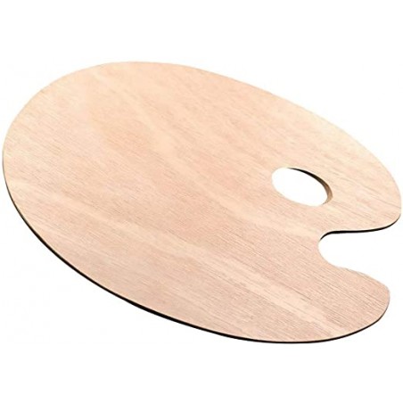 Tavolozza ovale professionale in legno, spessore mm 3, formato cm 30x40