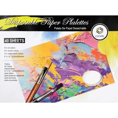 Tavolozze in carta costituite da 40 fogli 60g/mq - cm 23x30