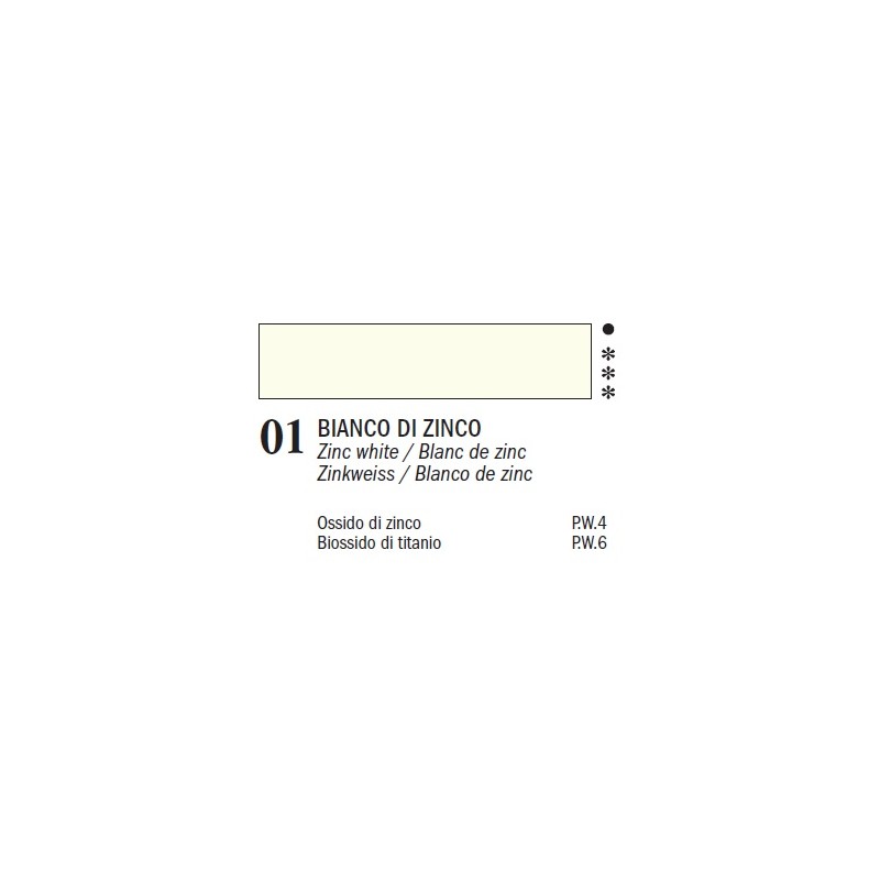 Colori ad olio Master-Ferrario, 60 ml - 01 Bianco di zinco Colori ad olio Master-Ferrario, 60 ml - 01 Bianco di zinco