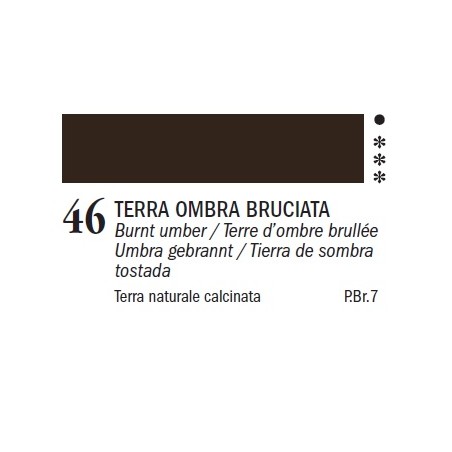 Colori ad olio Master-Ferrario, 60 ml - 46 Terra ombra bruciata