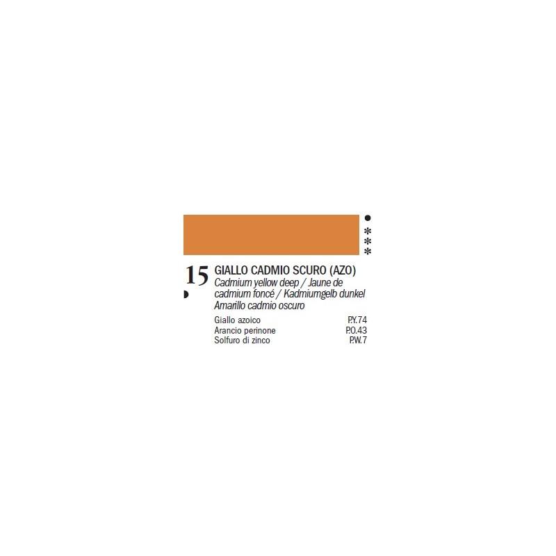 Ferrario Colori olio Van Dyck 150 ml - 15 Giallo Cadmio Scuro