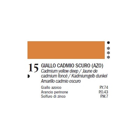 Ferrario Colori olio Van Dyck 150 ml - 15 Giallo Cadmio Scuro