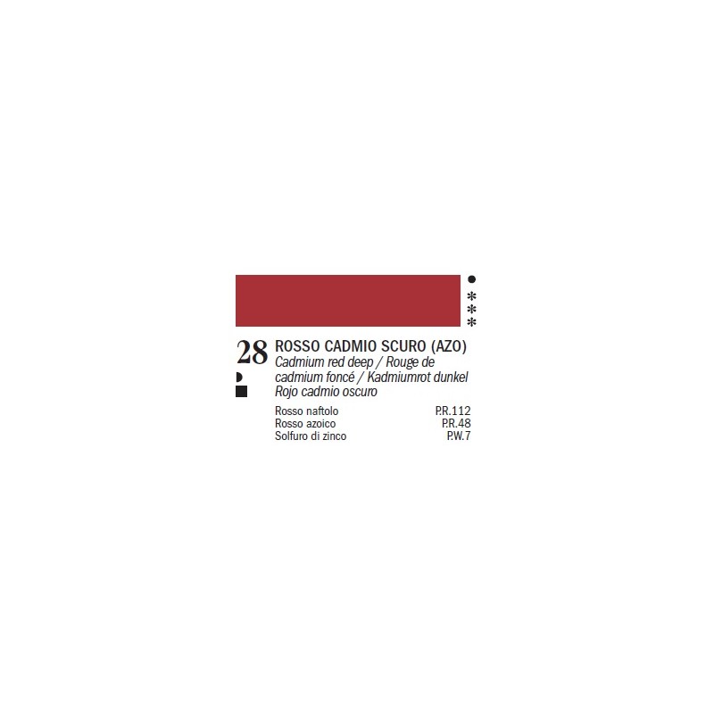 Ferrario Colori olio Van Dyck 150 ml - 28 Rosso Cadmio Scuro