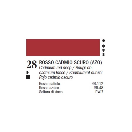 Ferrario Colori olio Van Dyck 150 ml - 28 Rosso Cadmio Scuro