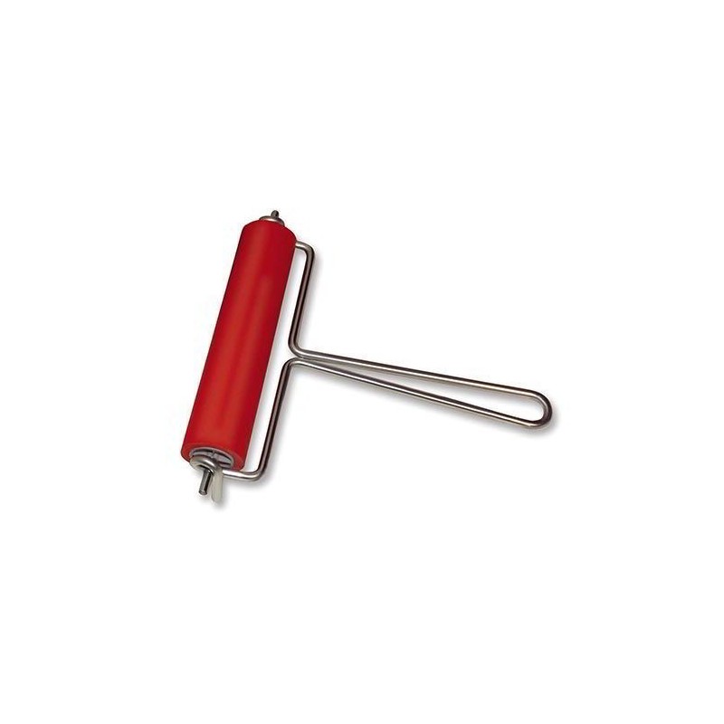 Abig Rullo inchiostratore gomma cm 15 manico in ferro diam. 3 cm