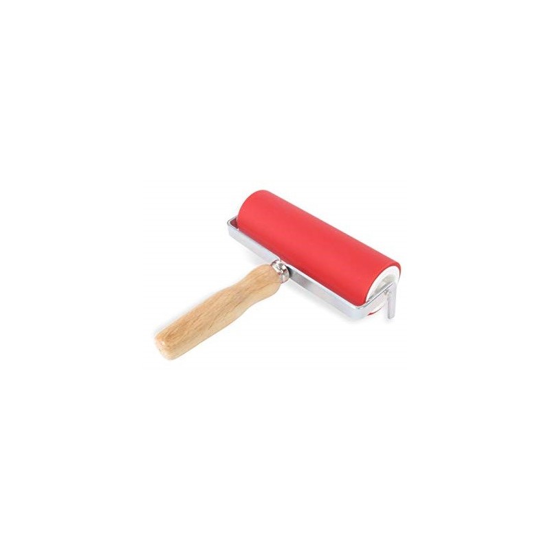 Rouleau Encreur En Caoutchouc Avec Manche En Bois - 3 Tailles (Petit 3,5 Cm, Moyen 6 Cm, Grand 10 Cm) - Pour Impression, Tamponnage, Papier Peint, Scrapbooking, Art - 9