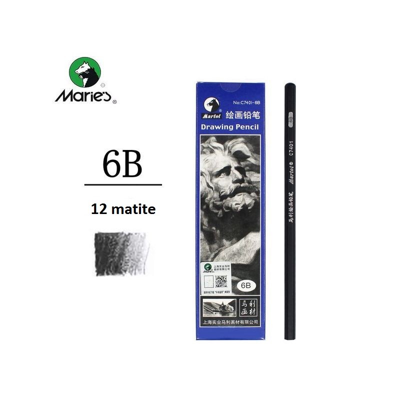 Set 12 Crayons graphite 6B Calcografia.it