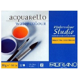 Fabriano Fedrigoni Watercolour acquarello bianco 25 fogli cm 50x70 grammi 200 grana fine